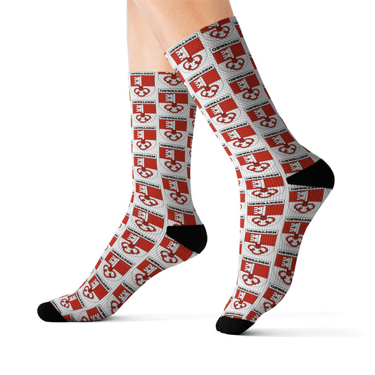 Obwalden Coat of Arms Socks with canton flag design