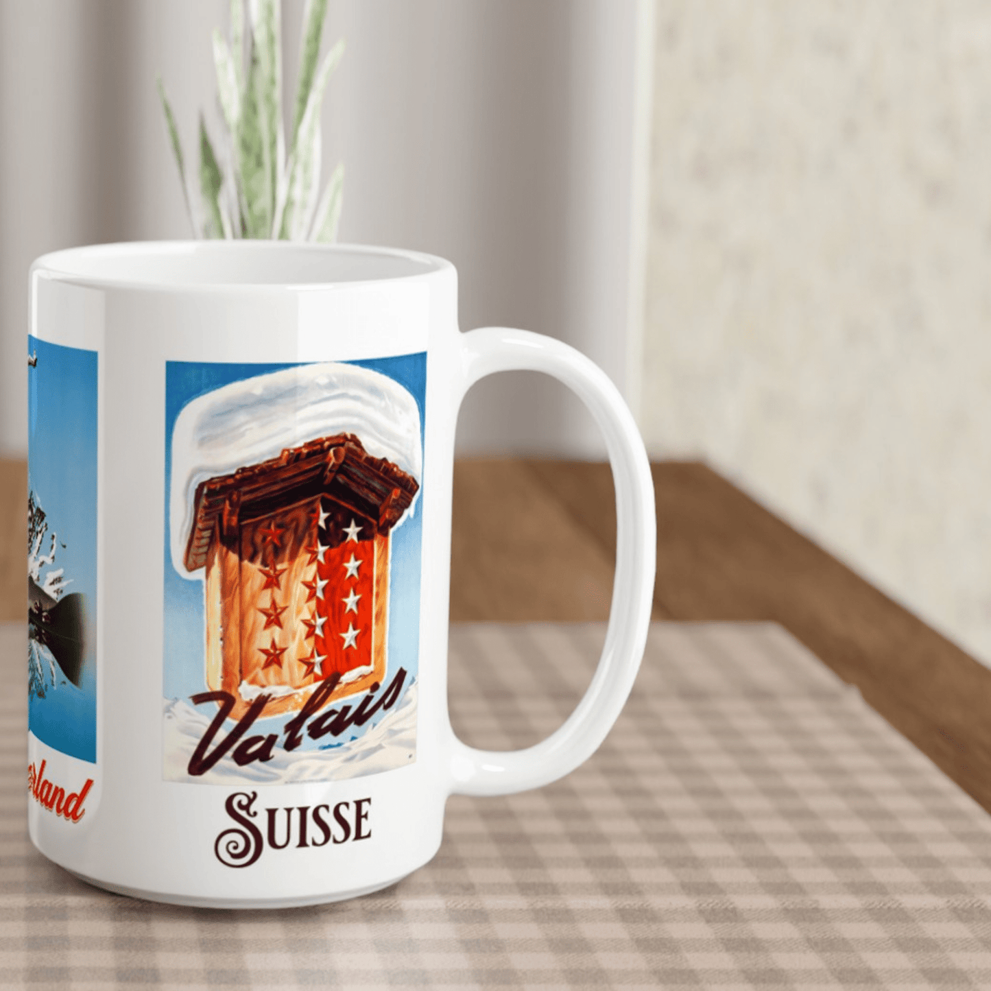 Switzerland Vintage Travel | White 15oz Ceramic Mug