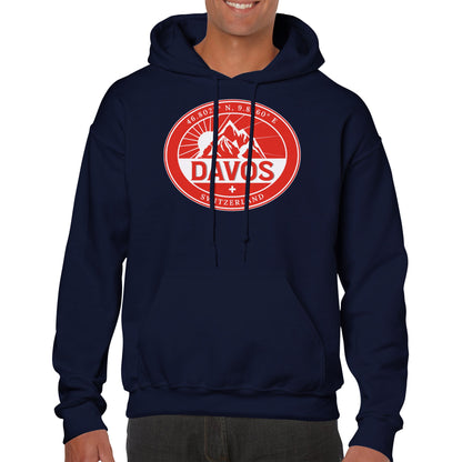 Davos, Switzerland | Outdoor Seal with Coordinates & Swiss Flag Classic Hoodie