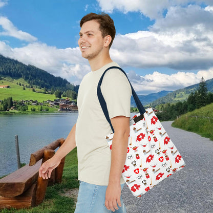 Swiss Icons Tote: Culture & Travel Pattern