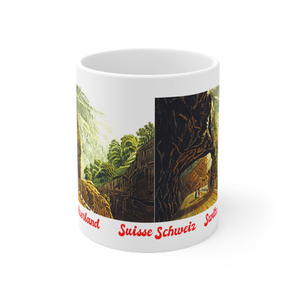 Road Tunnel Through a Rock | Vintage Painting Mug