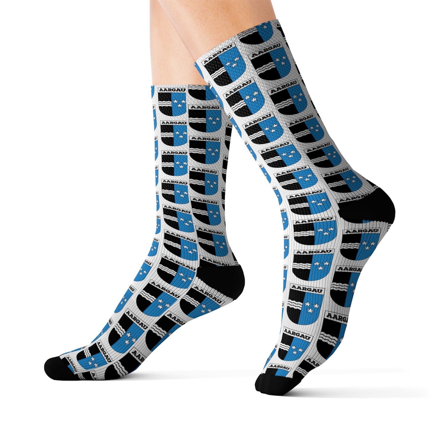 Aargau, Switzerland Coat of Arms | Sublimation Socks