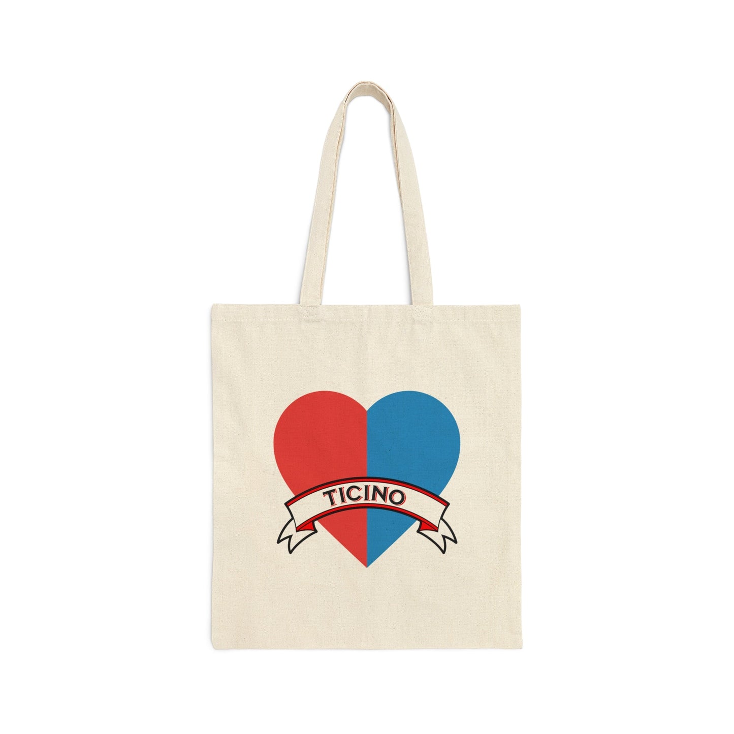 Ticino, Switzerland | Coat of Arms Embedded in a Heart | Tote Bag