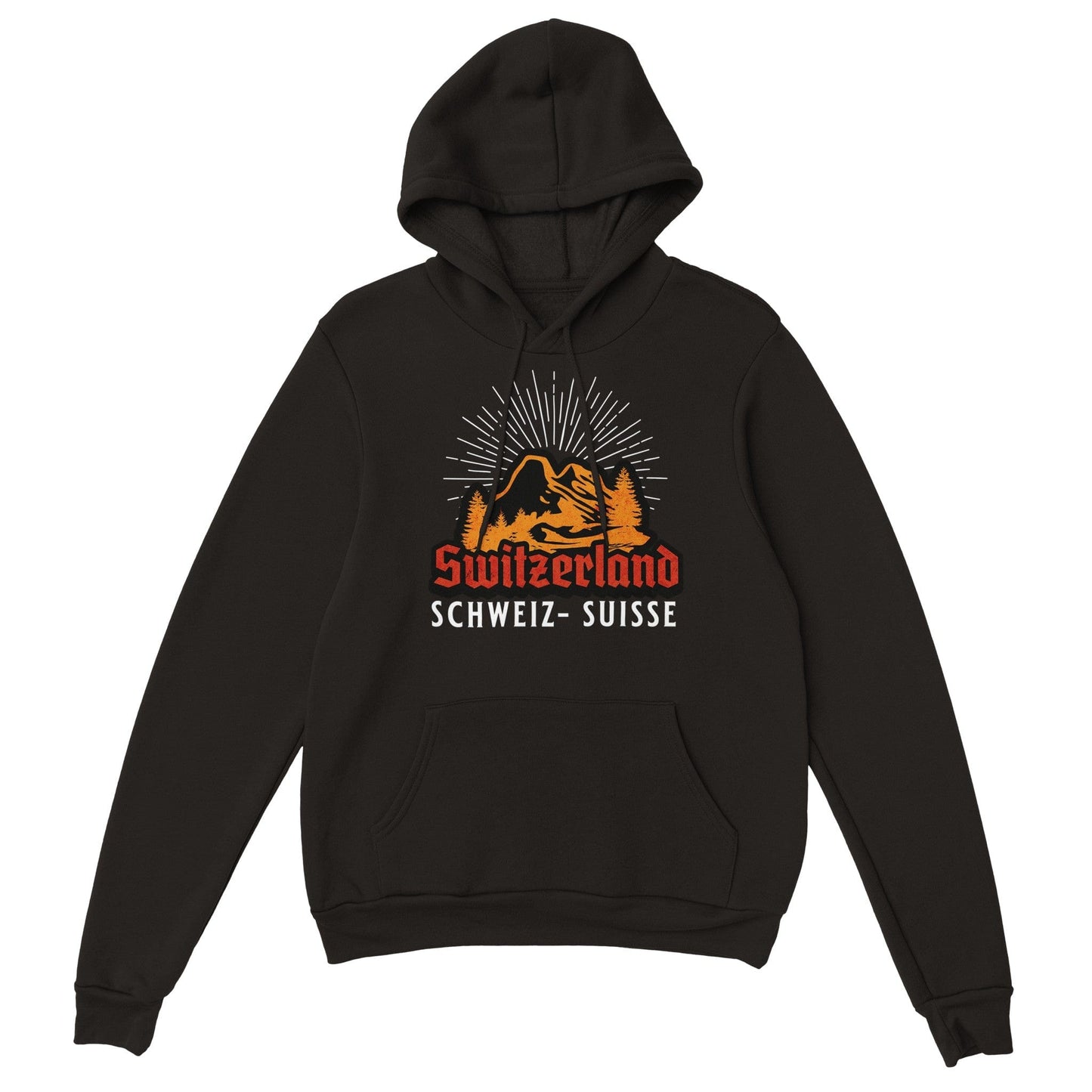 Switzerland | Schweiz - Suisse | Retro Mountain Hoodie