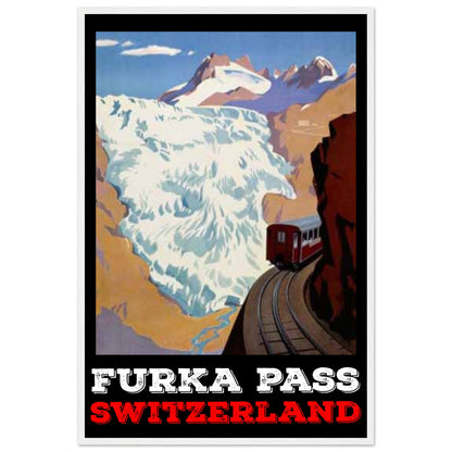 Furka Pass, Switzerland |Wooden Framed Poster | 24 x 36