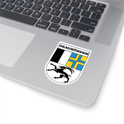 Graubünden, Switzerland | Coat of Arms Sticker | Swiss Alpine Emblem Decal 🐏🛡️