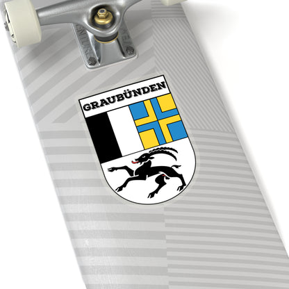 Graubünden, Switzerland | Coat of Arms Sticker | Swiss Alpine Emblem Decal 🐏🛡️