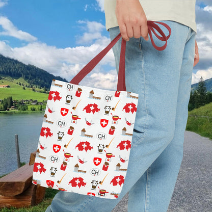 Swiss Icons Tote: Culture & Travel Pattern