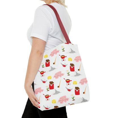 Switzerland Travel Elements Pattern | Tote Bag (AOP)