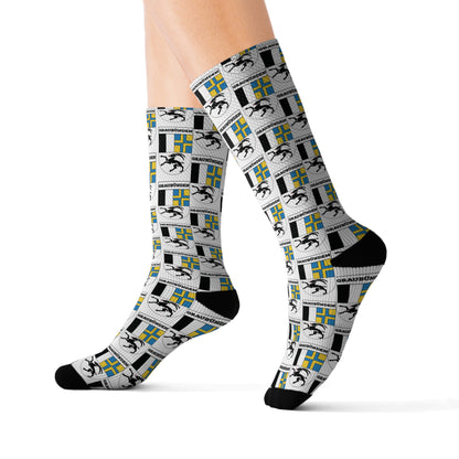 Graubünden, Switzerland Coat of Arms | Stylish AOP Socks