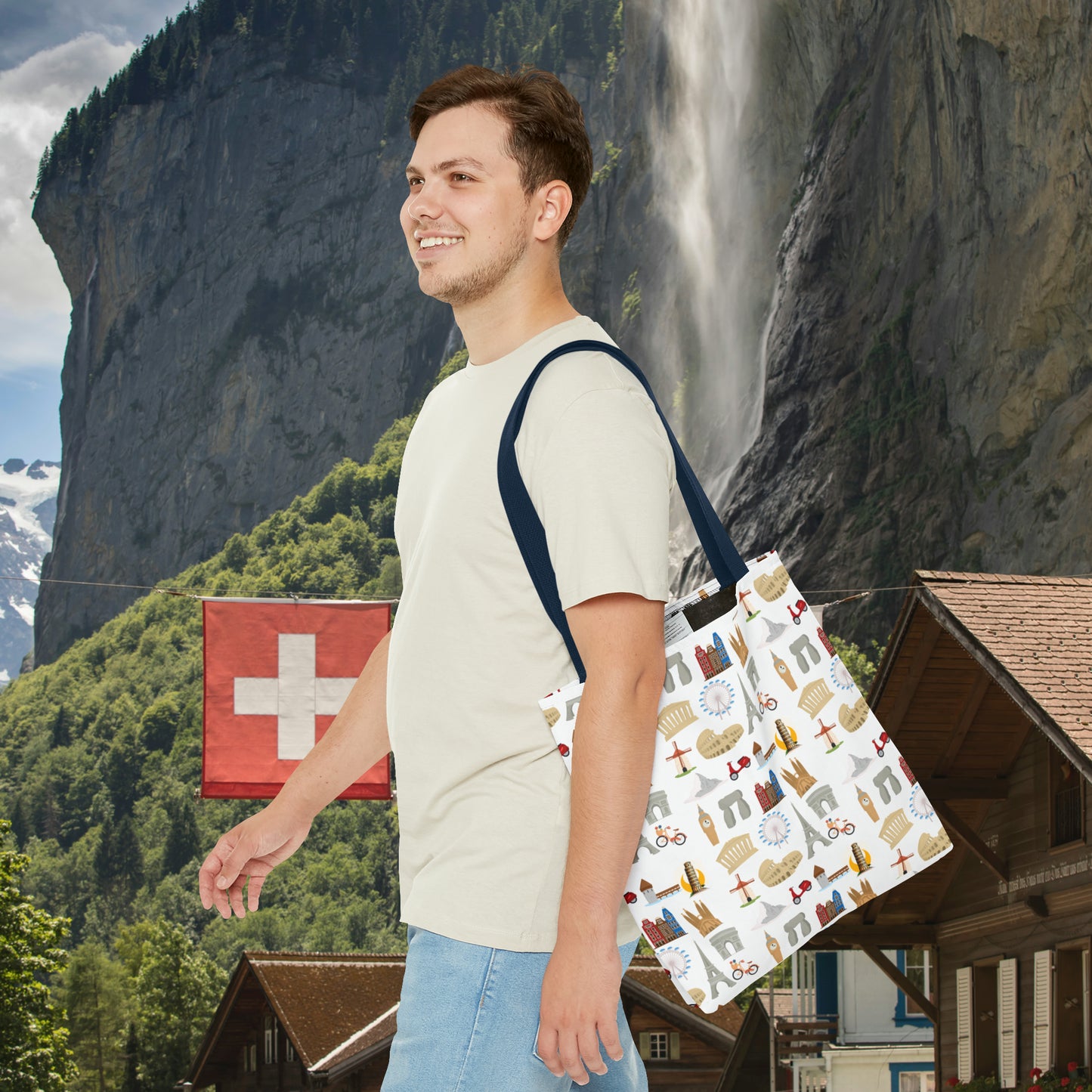 Europe Travel Pattern  | Tote Bag (AOP)