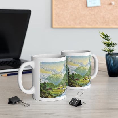 Zermatt and the majestic Matterhorn Painting | Ceramic Mug 11oz