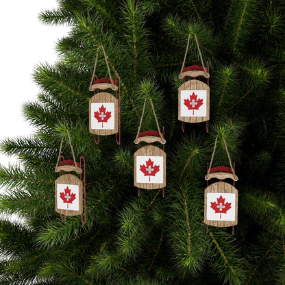 Swiss-Canadian Pride Sled Ornament 🇨🇦🇨🇭 | Perfect Gift for Swiss Canadians