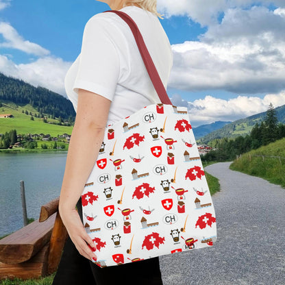 Swiss Icons Tote: Culture & Travel Pattern