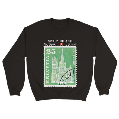 Lausanne, Switzerland-Schweiz-Suisse. Vintage Helvetia Stamp [Postage] Sweatshirt