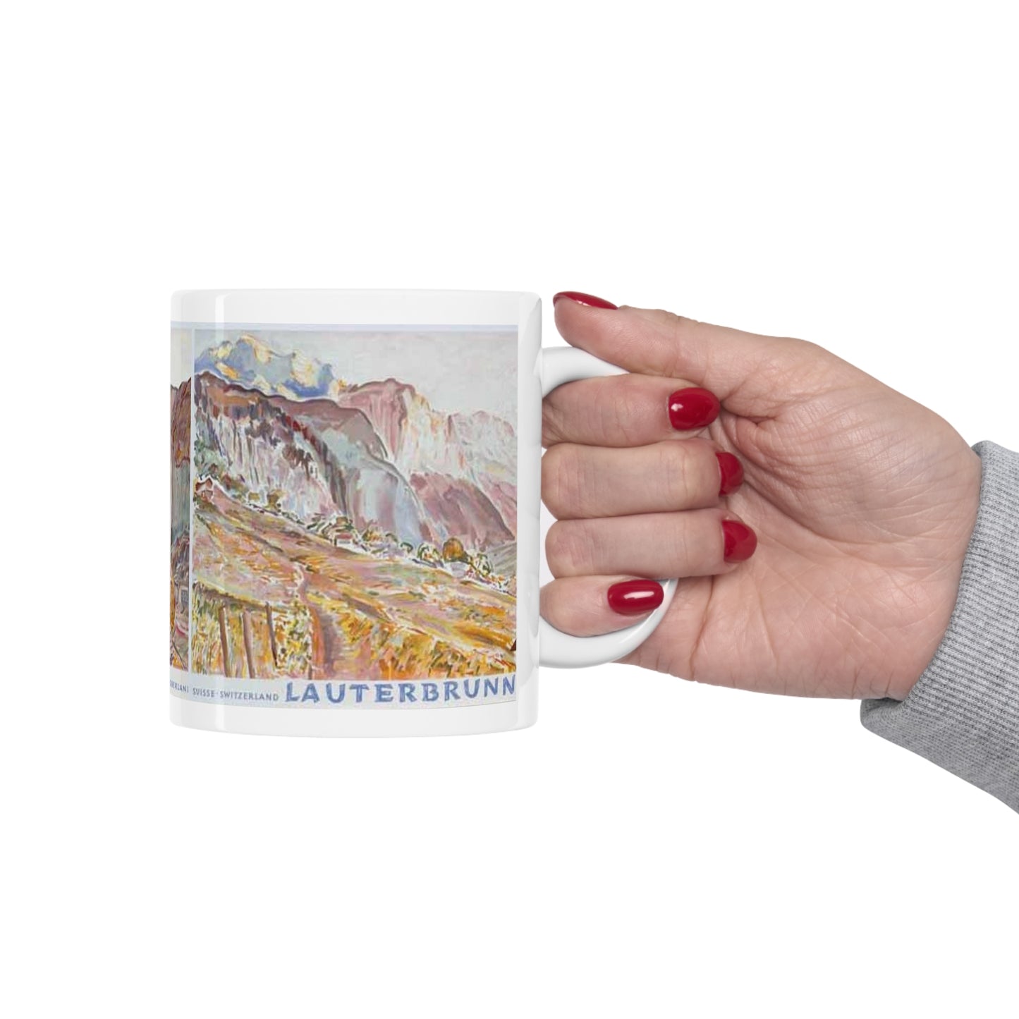 Lauterbrunnen, Switzerland Vintage Painting Mug