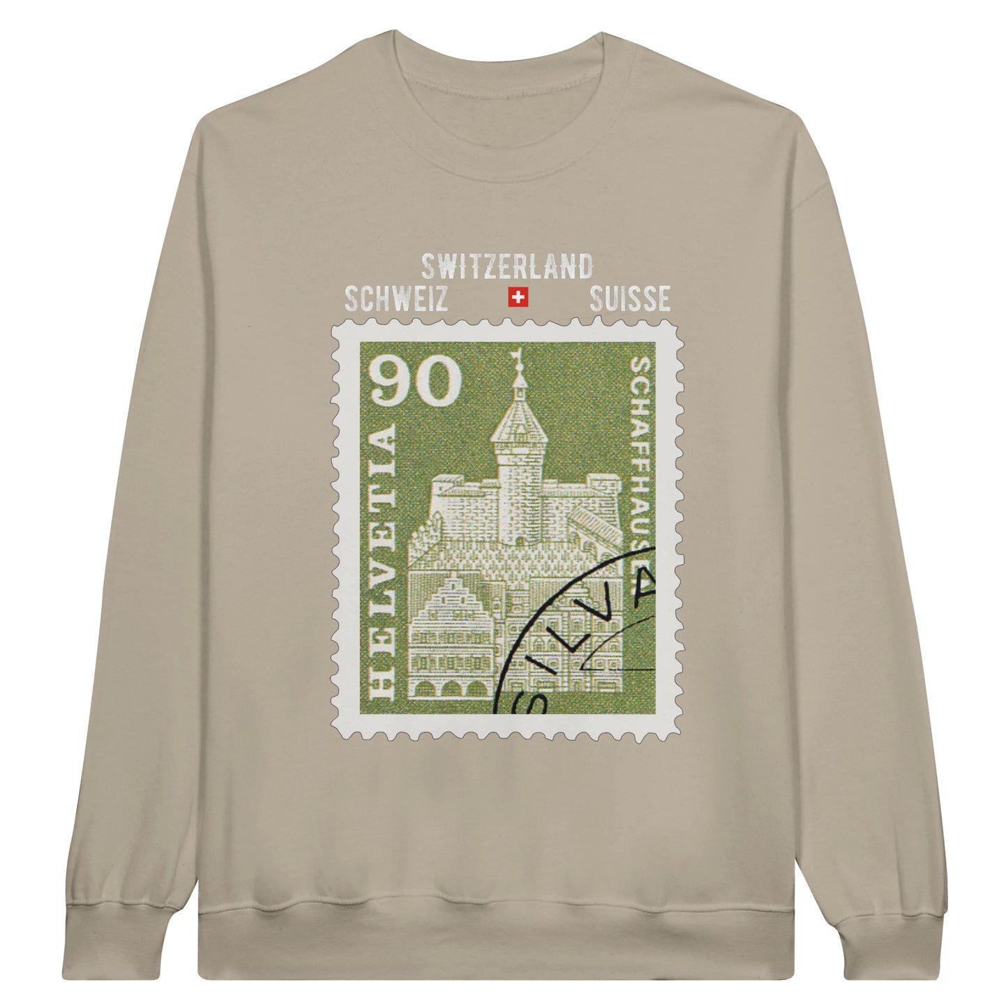 Schaffhausen, Switzerland  Vintage Stamp Sweatshirt