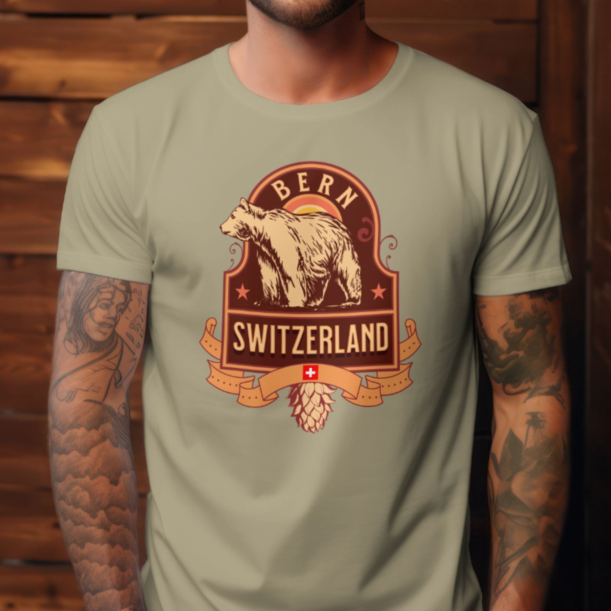 Bern Switzerland bear T-shirt for man