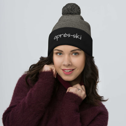 One size fitsall winter beanie with pompom