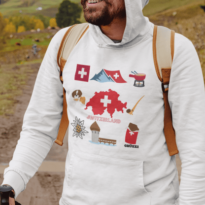 Swiss Travel Icons Hoodie