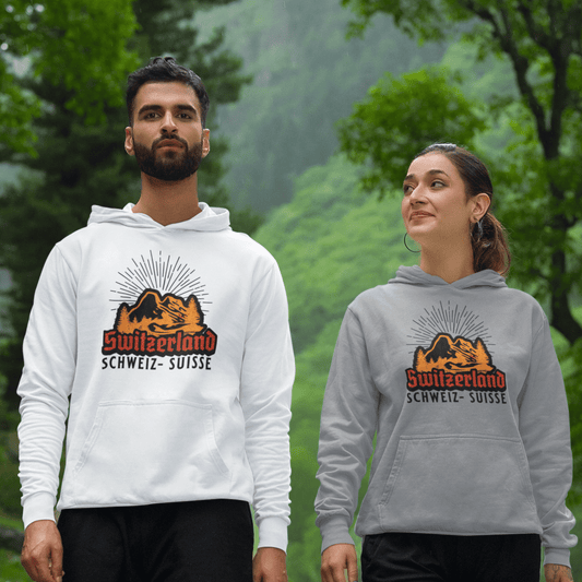 Switzerland Schweiz Suisse retro mountain unisex hoodie