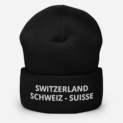 Switzerland souvenir beanie – premium embroidered hat for Swiss lovers