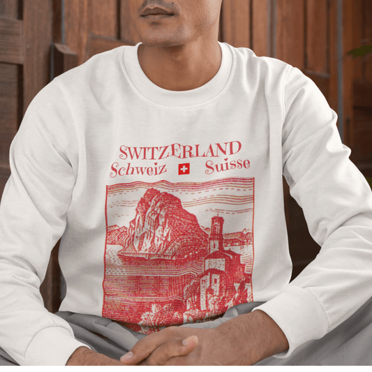 Ticino, Switzerland | Vintage Stamp Sweatshirt - Reflecting Swiss heritage in a stylish design