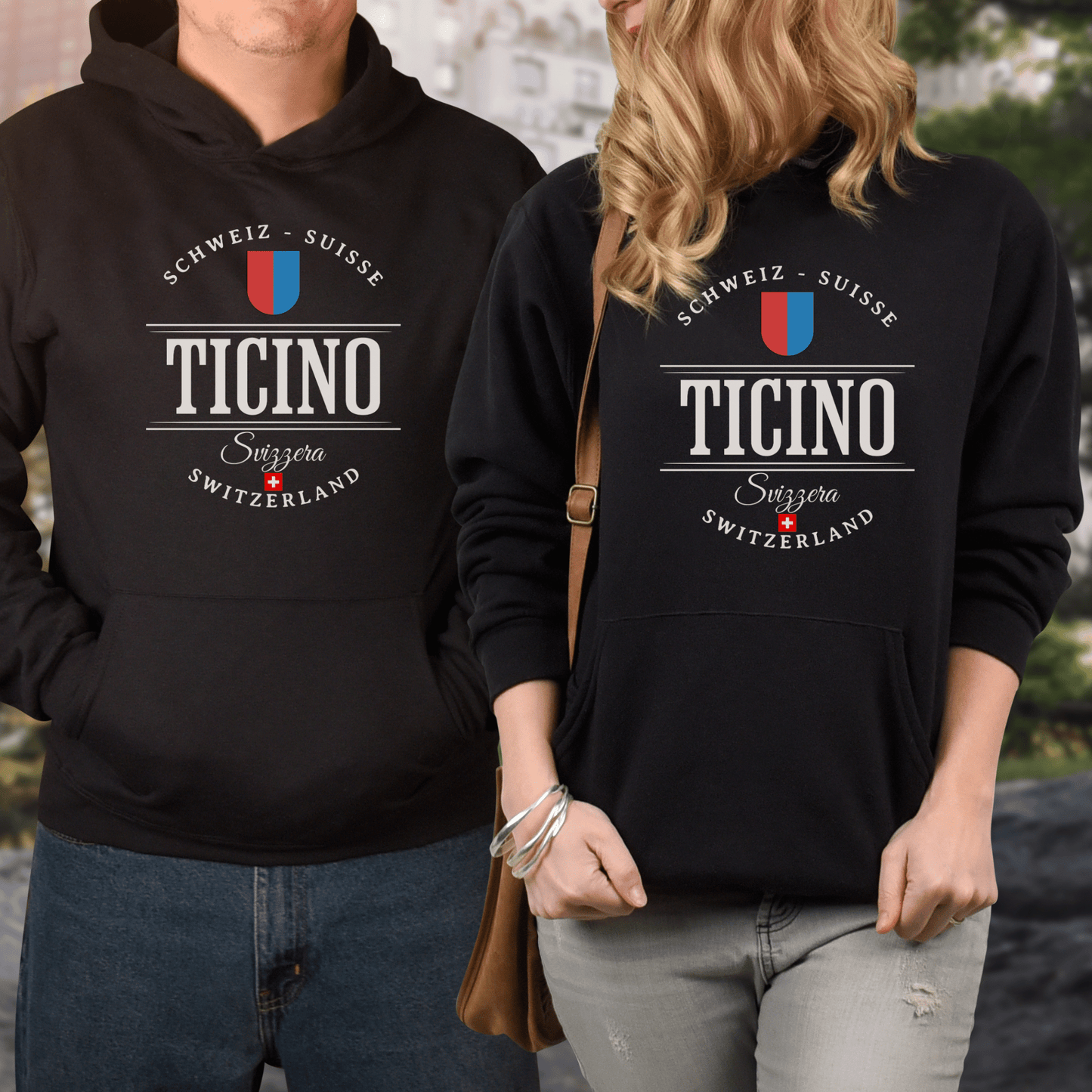 Ticino switzerland unisex hoodie with coat of arms