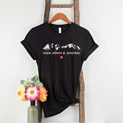 Eiger, Mönch, and Jungfrau, Switzerland t-shirt