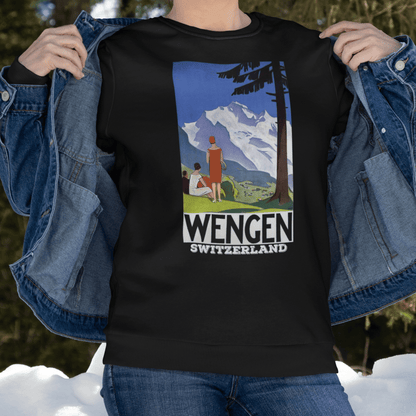 Wengen Switzerland retro travel sweatshirt