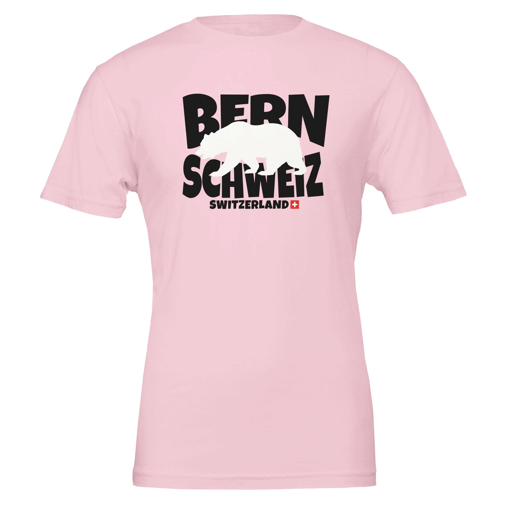 Bern Switzerland adventure t-shirt featuring iconic Swiss bear silhouette in unisex style