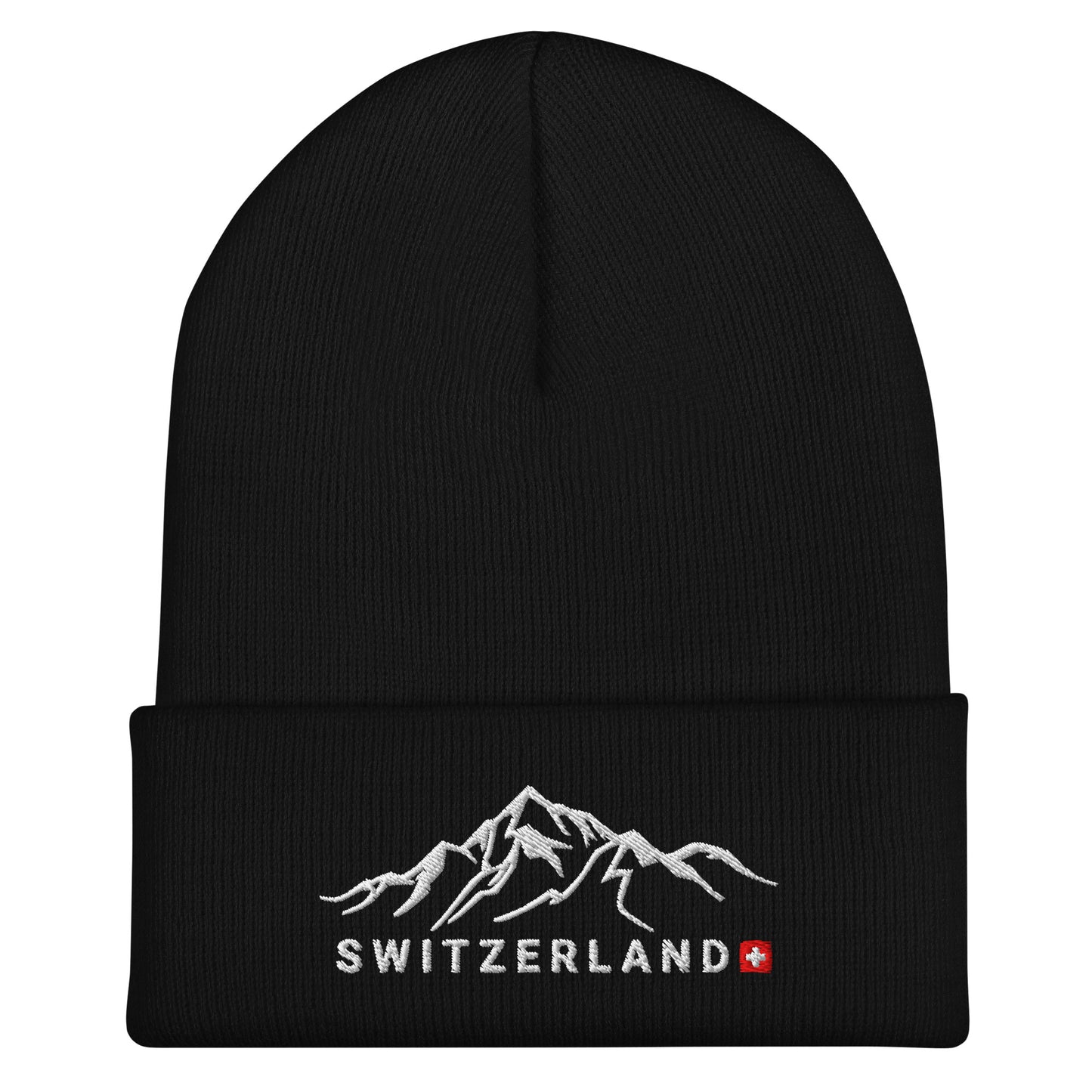 Switzerland Embroidered Beanie 🏔️  Alpine-Inspired Winter Hat for Outdoor Lovers