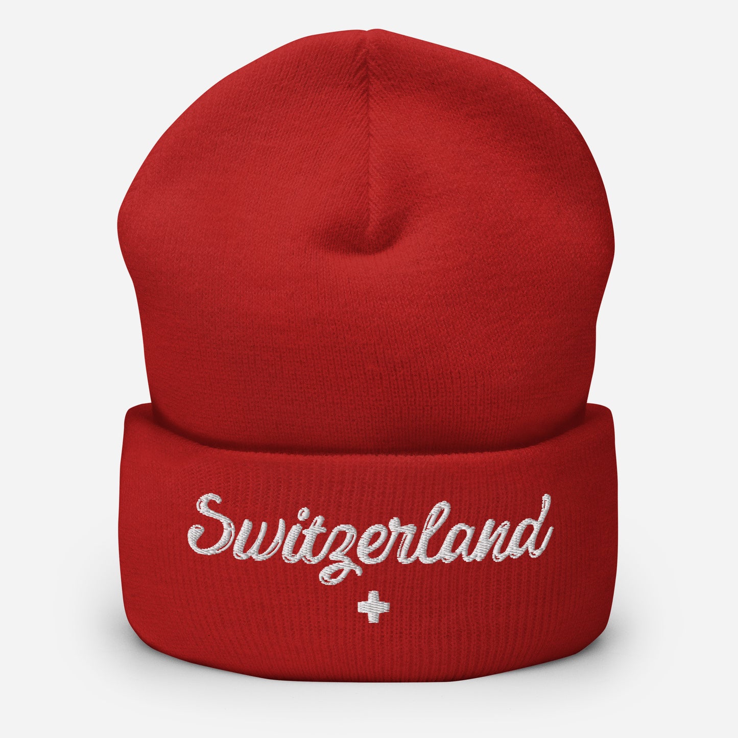 Warm Switzerland beanie for showcasing Swiss pride