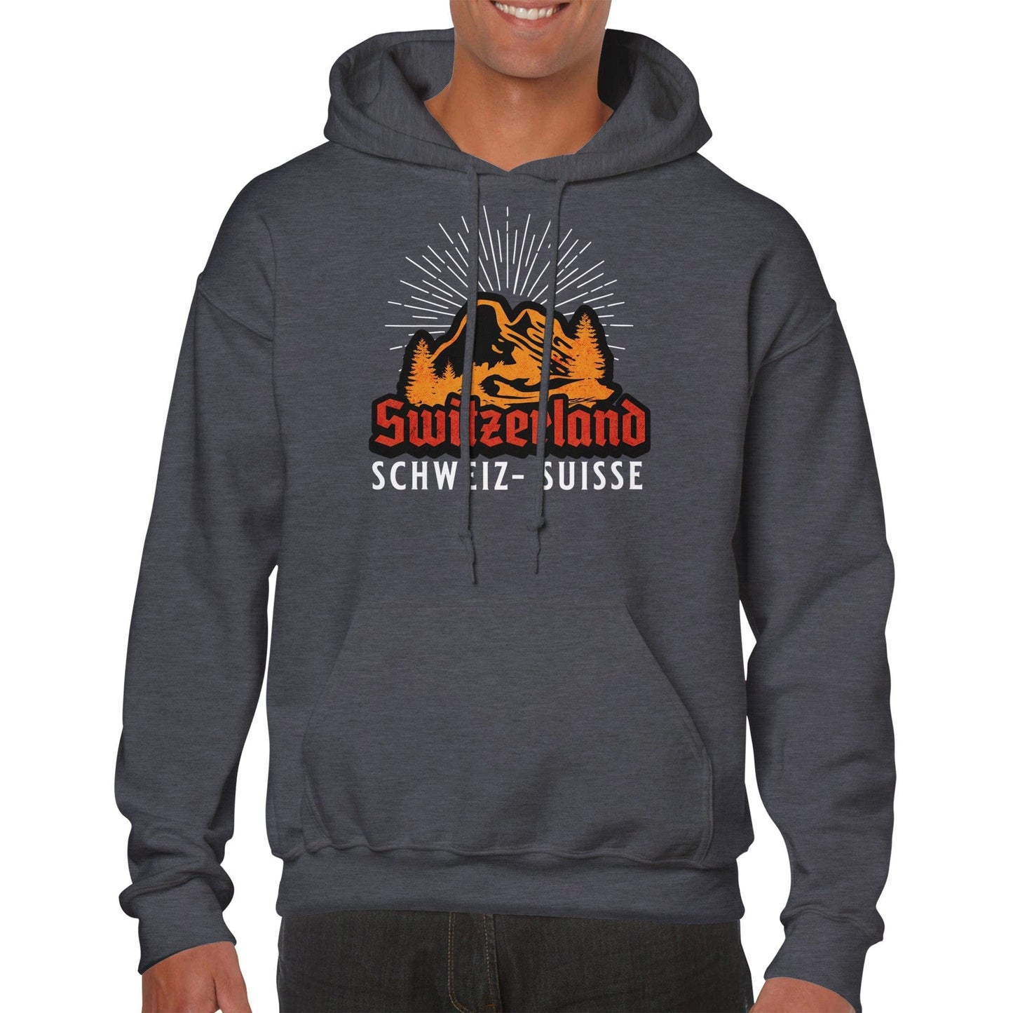 Switzerland | Schweiz - Suisse | Retro Mountain Hoodie