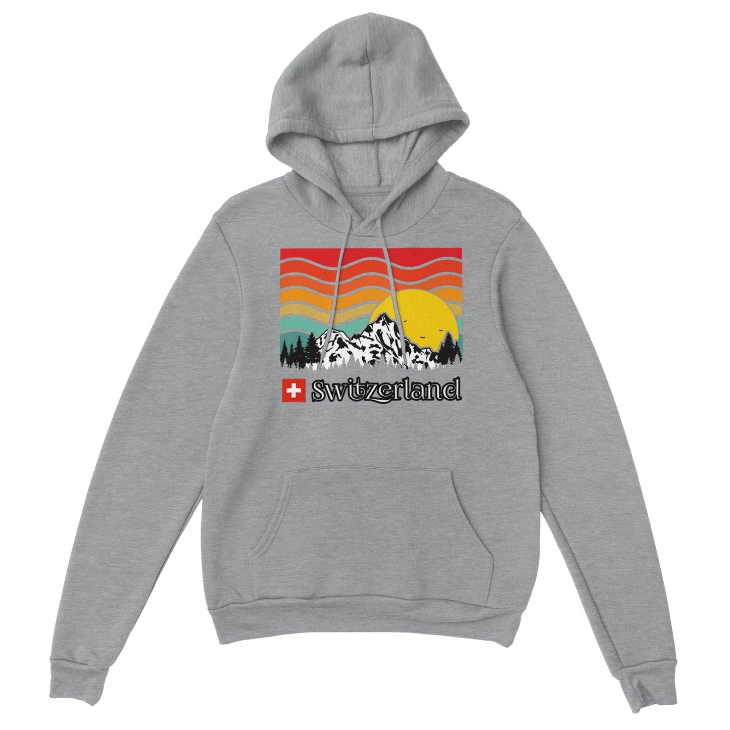 Switzerland | Sunset Retro Mountain Hoodie