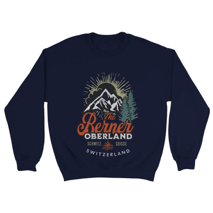 The Berner Oberland, Switzerland | Retro Outdoor Mountain Classic Unisex Sweatshirt