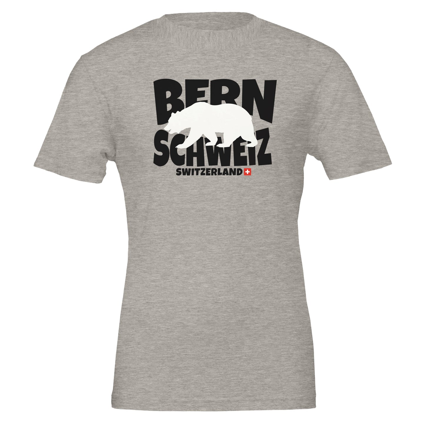 Unisex Bern, Switzerland t-shirt with bold bear design for travelers and nature lovers Heather Dust