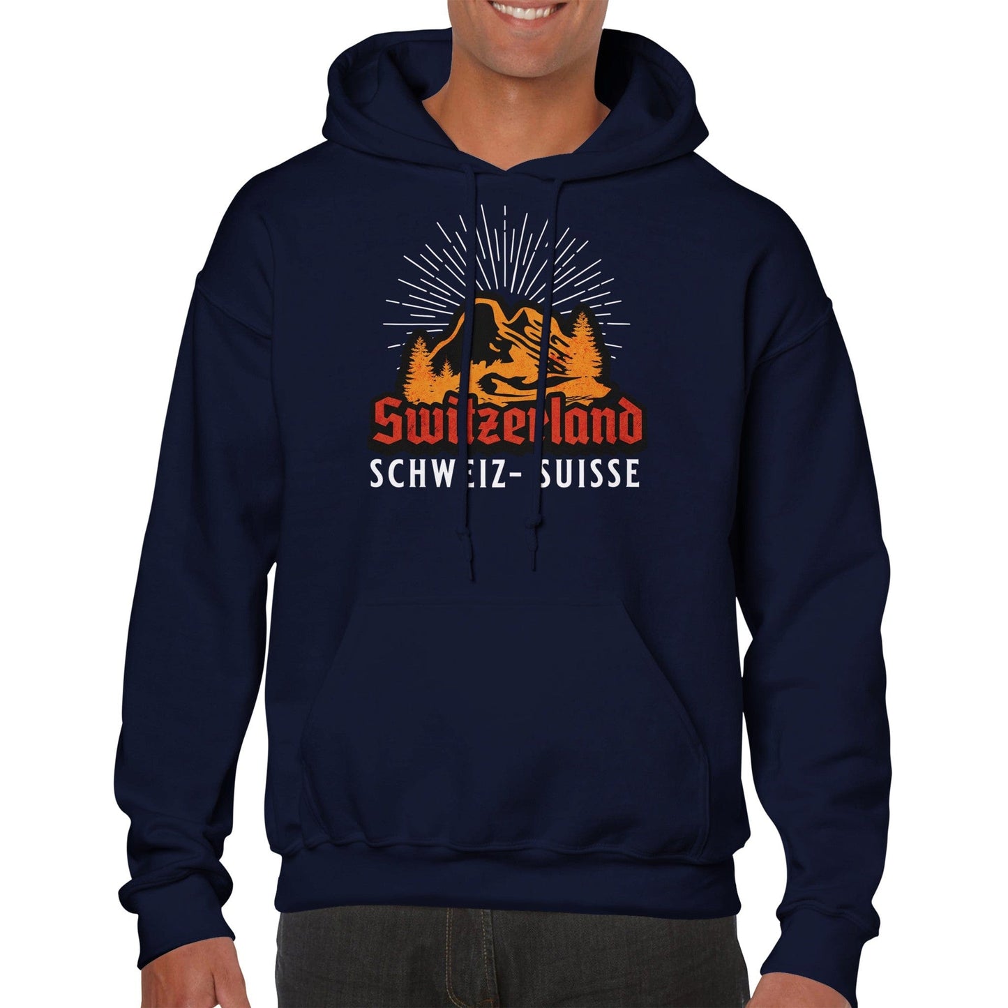 Switzerland | Schweiz - Suisse | Retro Mountain Hoodie