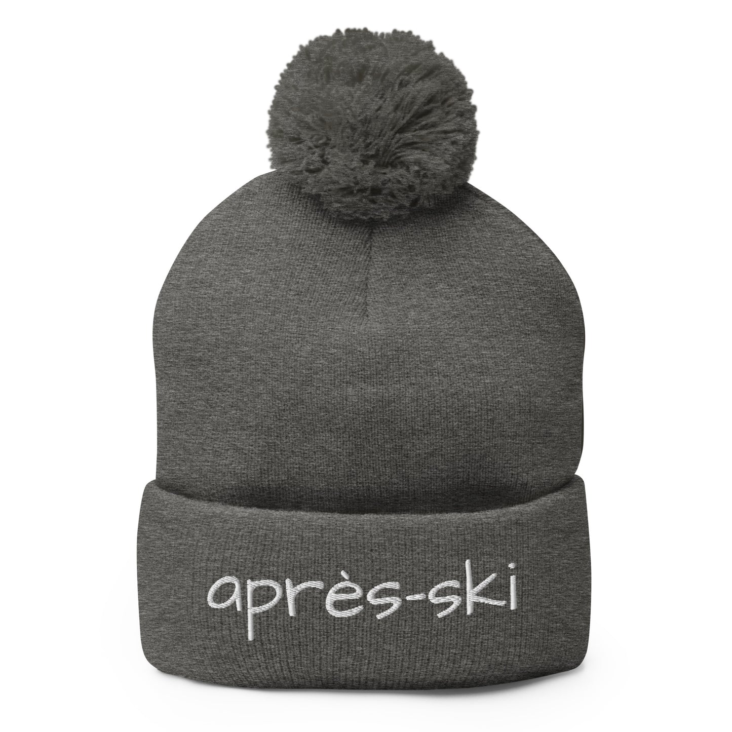 après-ski Pom-Pom Beanie dark heather gray