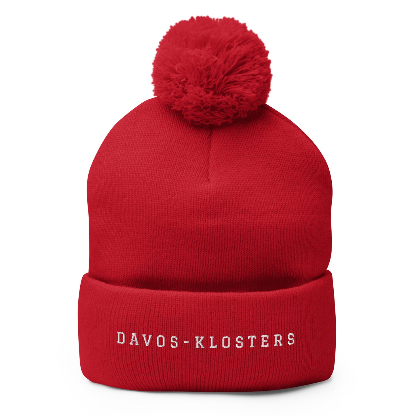 Davos Cozy winter hat with elegant text-based design