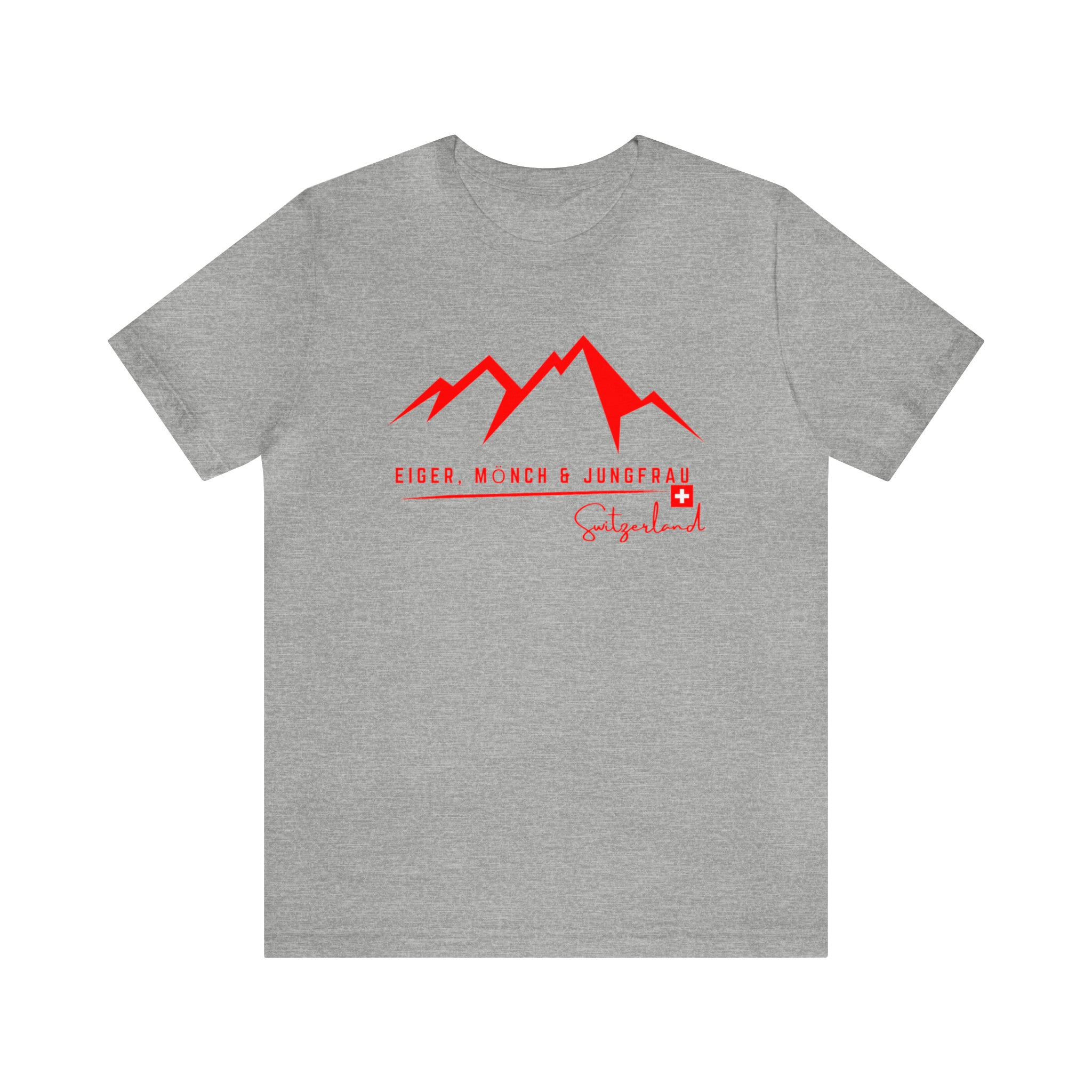 Switzerland T-Shirt, Swiss Souvenir Shirt, Eiger Mönch & Jungfrau